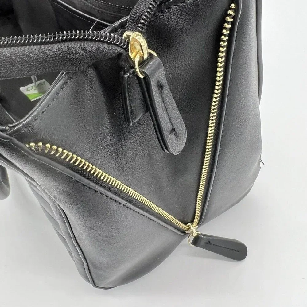 Aldo Black Top Handle Handbag Gold hardware No Cross Strap